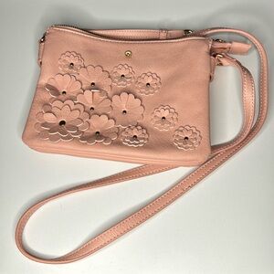 peach floral crossbody